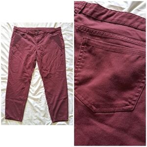 Love & Legend | Red burgundy women's straight leg jegging jean